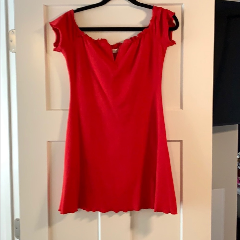 NWT red fit and flair mini dress